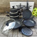 12pc Granite cookware set - Edenberg