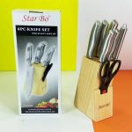 8pc knife set with bamboo stand