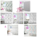 Shower curtain with hooks