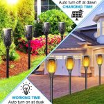 6pc LED solar flame lamp set