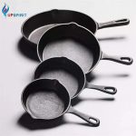 4pc cast iron frying pan set