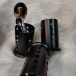 Black cutlery holder
