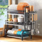 3 tier carbon steel dish rack