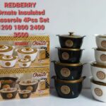 4pc ornate insulated hot pot set