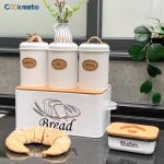 4pc canister set with bread bin