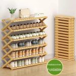 Bamboo shoe rack -36 pairs