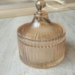 Multipurpose Gold glass jar