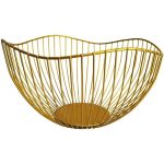 Gold oval fruit basket