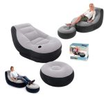 Inflatable chair with ottoman