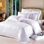 Plain white Stripped Duvet covers