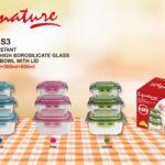 3pc square storage Bowl set