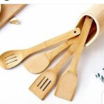 5pc Bamboo cooking tool set