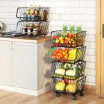 4 tier Steel Rack with trolley
