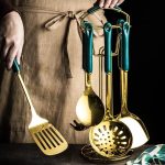 Gold Serving spoon set