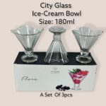 3pc Ice-cream glass bowl