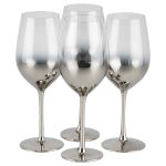 6pcs Silver wine glass set
