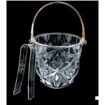 Ice cube bucket with tong- Glass