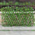 Expandable privacy fence with leaves