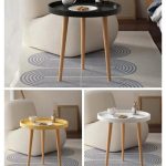 Round side table