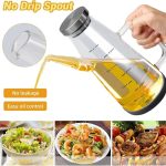 Glass oil dispenser with silicone base