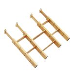 4pc bamboo drawer divider with inserts