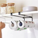 Cabinet paper towel hanger