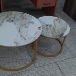 Pure marble nesting table set