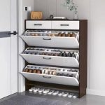Bucket flip shoe rack