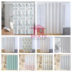 Shower curtain with hooks
