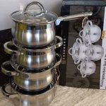 8pc  stainless Steel cookware set