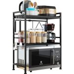 2 tier expandable microwave organizer