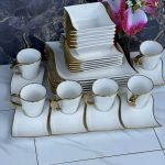 30pc gold line dinner set