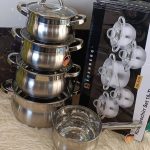 10pc  Stainless steel cookware set