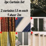 3pc Curtain set