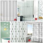 Shower curtain with hooks