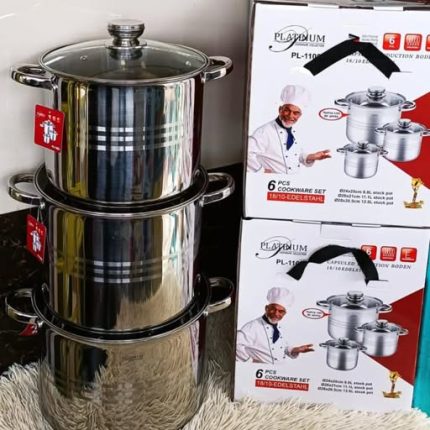 6pc stainless steel cookware set