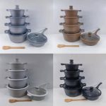 10pc granite cookware set with pan