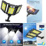 Triple sided solar light set 300watts