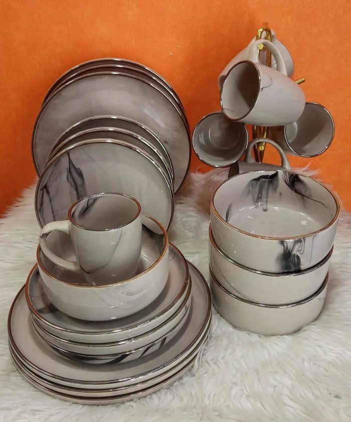 24pc ceramic dinner set - Image 1