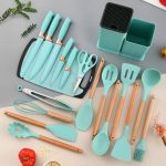 19pc silicone cooking tool set