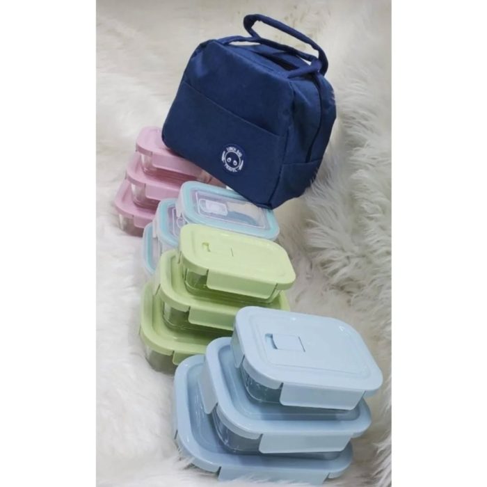 3pc lunch box set with lunch bag - Image 1