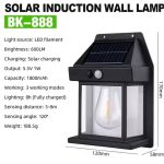 Solar induction wall lamp