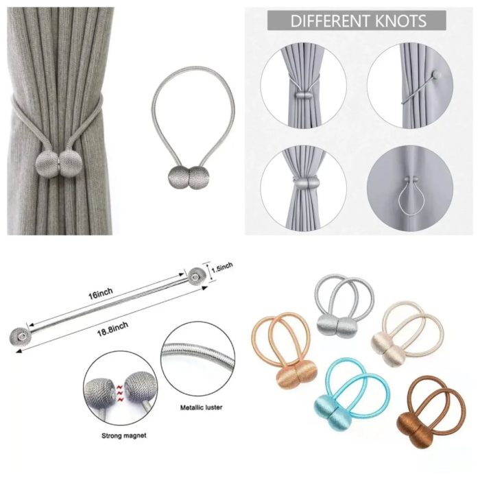 Magnetic curtain holders pair - Image 1