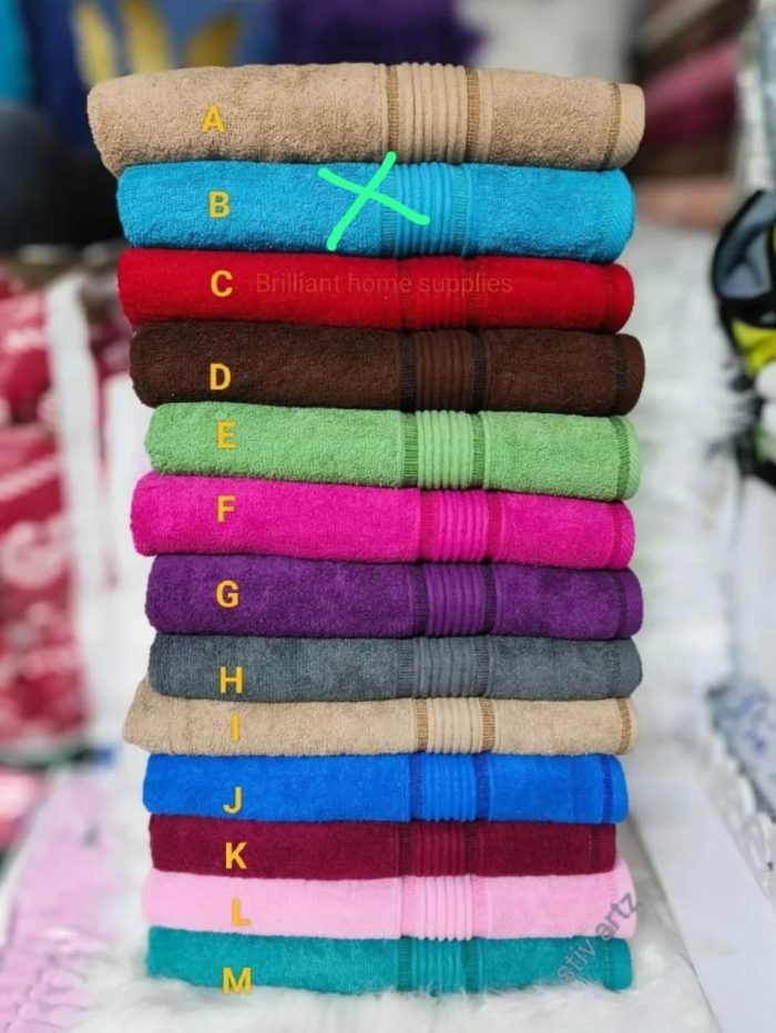 Cotton towel 90x175cm - Image 1