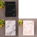 Passport cover with marble effect