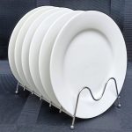 6pc ceramic dinner plate set