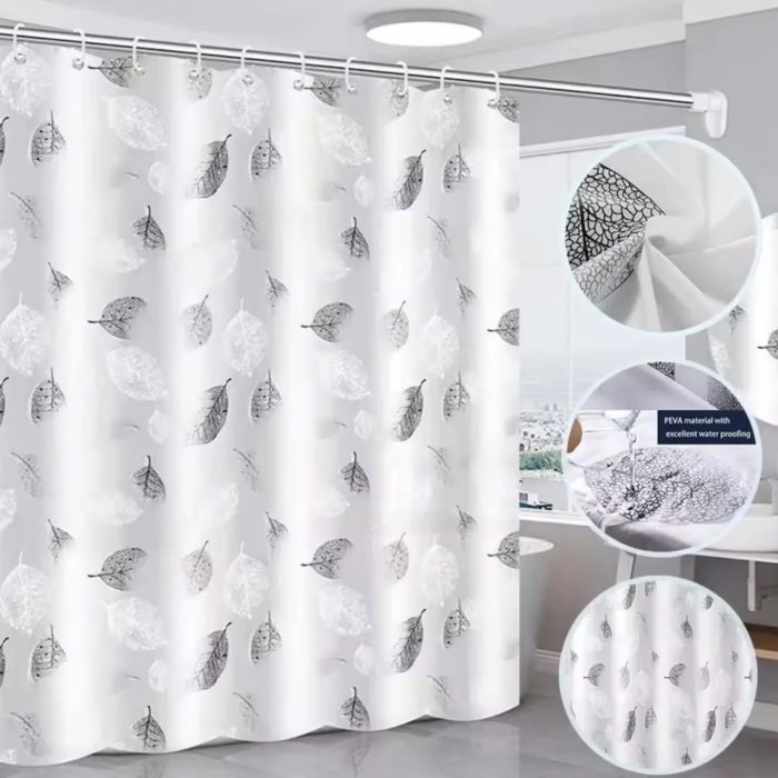 Shower curtain with hooks - Image 4