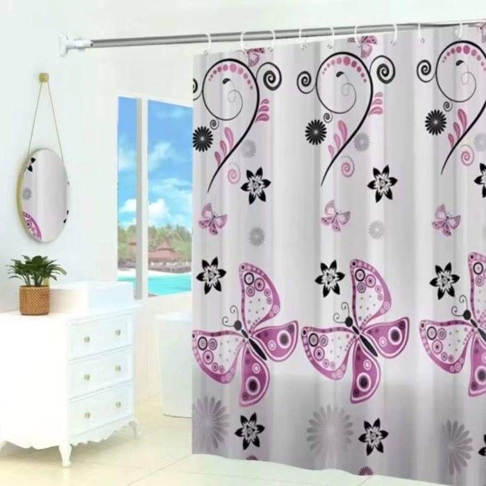 Shower curtain with hooks - Image 9