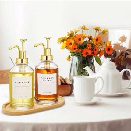 2pc coffee syrup dispenser set