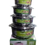 4pc stainless Steel hotpot set